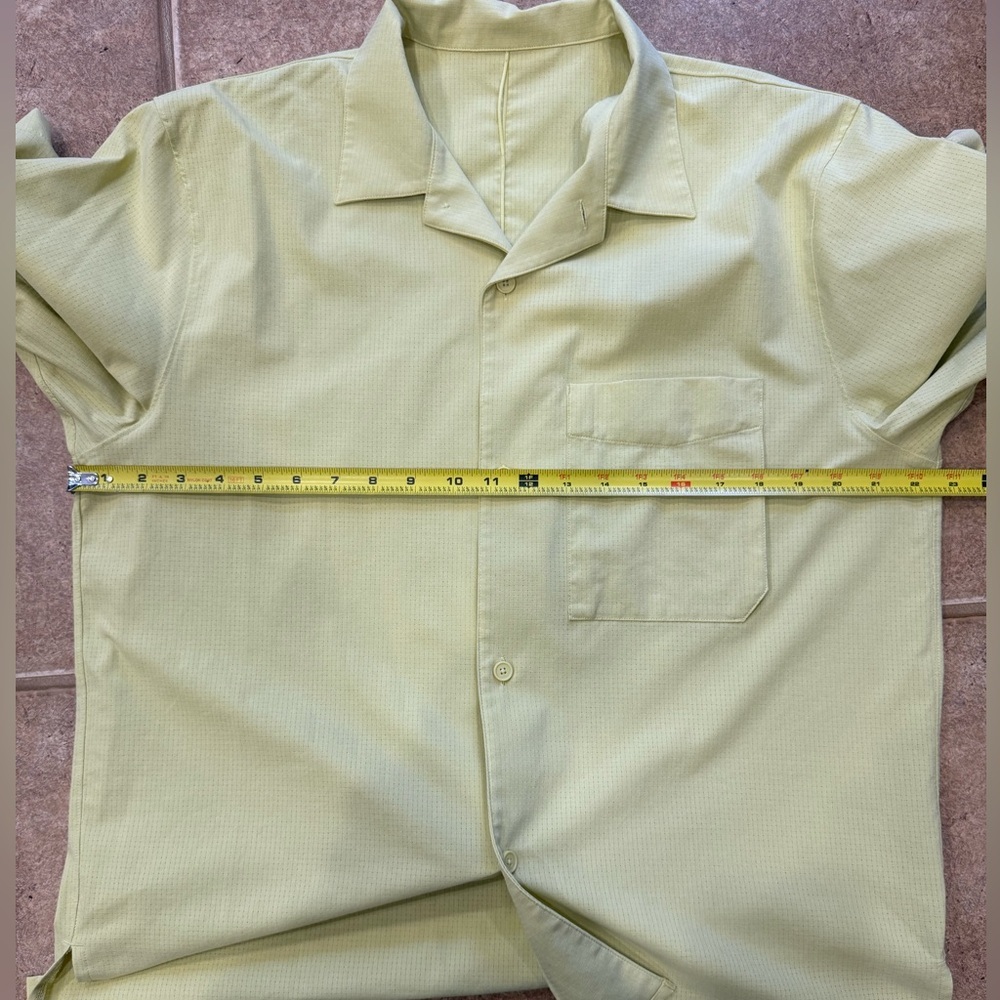 Lululemon Airing Easy Camp Collar Shirt Finch Yellow Men’s Size X-Large - Picture 7 of 8